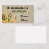 Carte de visite des outils de la société de constr (Devant / Derrière)