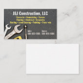 Carte de visite des outils de la société de constr (Devant / Derrière)