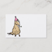 Carte de visite des parties au poney (Dos)