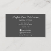 Carte de visite des pattes de chien (Dos)