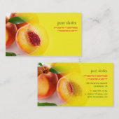 Carte De Visite Des pêches parfaitement fraîches (Devant / Derrière)