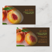 Carte De Visite Des pêches parfaitement fraîches (Devant / Derrière)