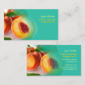 Carte De Visite Des pêches parfaitement fraîches (Devant / Derrière)