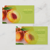Carte De Visite Des pêches parfaitement fraîches (Devant / Derrière)