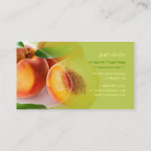 Carte De Visite Des pêches parfaitement fraîches (Dos)