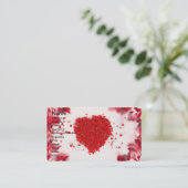 Carte de visite des pétales de coeur (Debout devant)