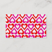 Carte de visite des pétales de coeur (Dos)