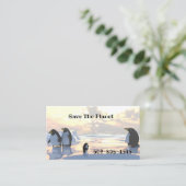 Carte De Visite des pingouins qui refroidissent sur une banquise (Debout devant)