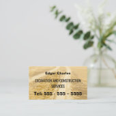 Carte de visite des pistes de sable de la construc (Debout devant)