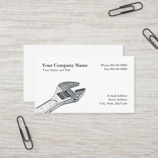 Carte de visite des plombiers (Devant/Arrière en situation)