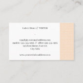 Carte De Visite Des points blancs minuscules sur le rougissement (Dos)