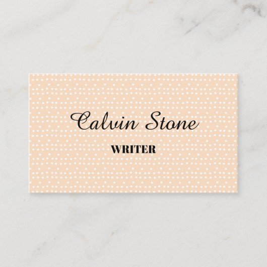 Carte De Visite Des points blancs minuscules sur le rougissement (Devant)