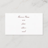 Carte de visite des points turquoise (Dos)