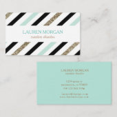 Carte de visite des rayures de l'étincelle d'or de (Devant / Derrière)