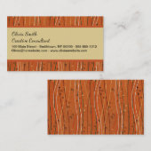 Carte De Visite Des rayures rouges ondulées : Art Abstrait japonai (Devant / Derrière)