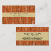 Carte De Visite Des rayures rouges ondulées : Art Abstrait japonai (Devant / Derrière)