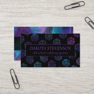 Carte De Visite Dés RPG Joueur de table Nebula Imaginaire PnP