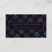 Carte De Visite Dés RPG | Joueur de table Nebula Imaginaire PnP (Devant)