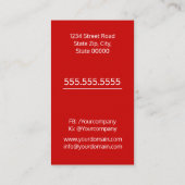 Carte de visite des services aux enchères (Dos)