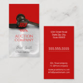 Carte de visite des services aux enchères (Devant / Derrière)