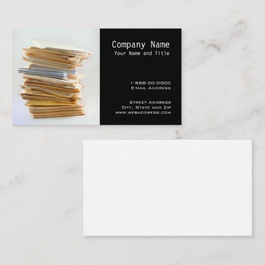 Carte de visite des services comptables (Devant / Derrière)