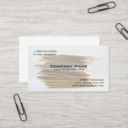 Carte de visite des services comptables (Devant/Arrière en situation)