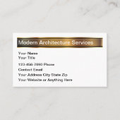 Carte de visite des services d'architecture modern (Devant)