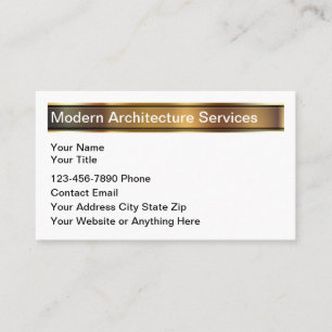 Carte de visite des services d'architecture modern