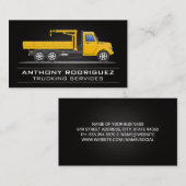 Carte de visite des services de camionnette jaune (Devant / Derrière)