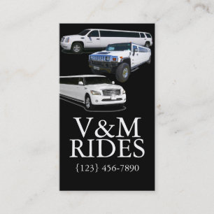 Carte de visite des services de chauffeurs de limi