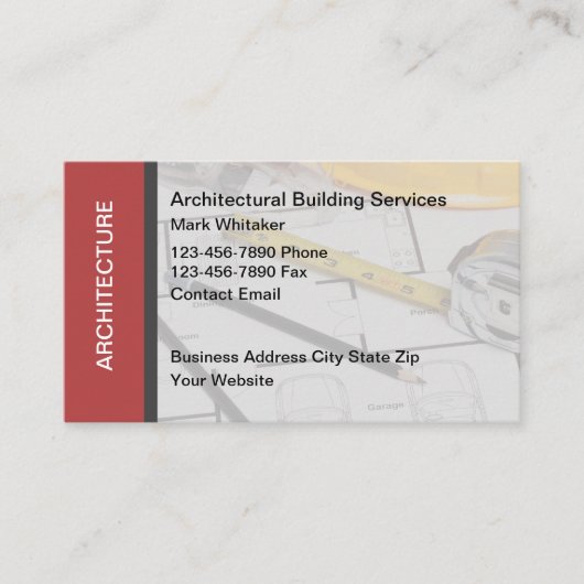 Carte de visite des services de construction archi (Devant)