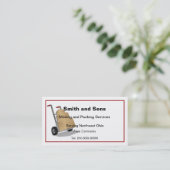 Carte de visite des services de déménagement et d' (Debout devant)