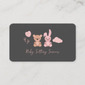Carte de visite des services de garde de bébé joua (Devant)
