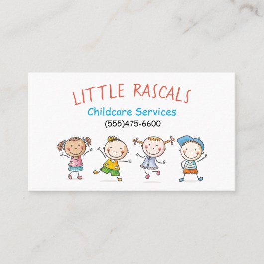 Carte de visite des services de garde d'enfants (Devant)