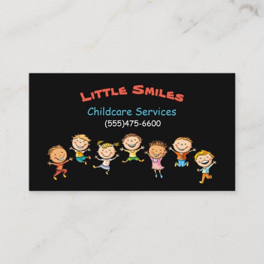 Carte de visite des services de garde d'enfants (Devant)