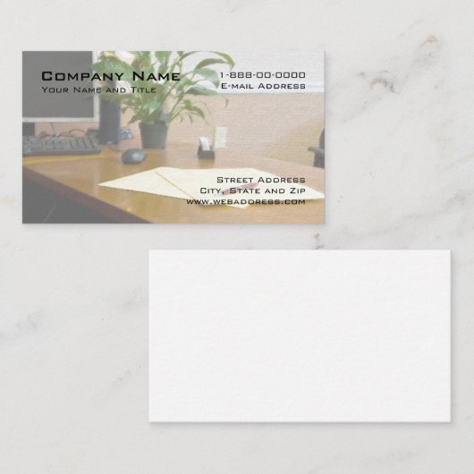 Carte de visite des services de gestion de comptes (Devant / Derrière)