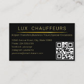 Carte de visite des services de location Lux Limou (Dos)