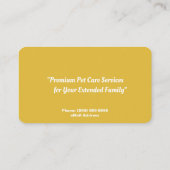 Carte de visite des services de marche pour chiens (Dos)