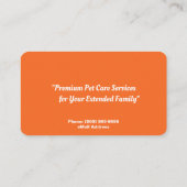 Carte de visite des services de marche pour chiens (Dos)