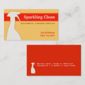 Carte de visite des services de nettoyage (Devant / Derrière)