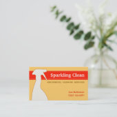 Carte de visite des services de nettoyage (Debout devant)