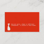 Carte de visite des services de nettoyage (Dos)