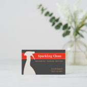 Carte de visite des services de nettoyage (Debout devant)