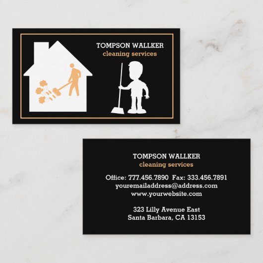 Carte de visite des services de nettoyage (Devant / Derrière)