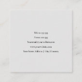 Carte de visite des services de nettoyage à domici (Dos)