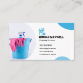 Carte de visite des services de nettoyage avec cod (Devant)