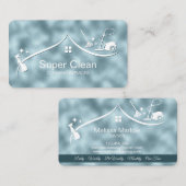 Carte de visite des services de nettoyage professi (Devant / Derrière)