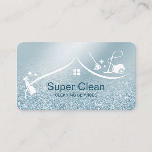 Carte de visite des services de nettoyage professi (Devant)