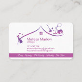 Carte de visite des services de nettoyage professi (Dos)