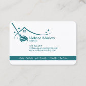 Carte de visite des services de nettoyage professi (Dos)